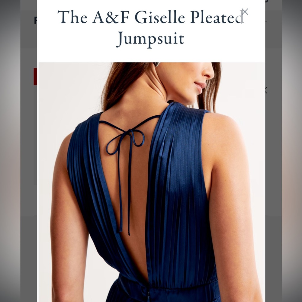 Blue pleated jump suit